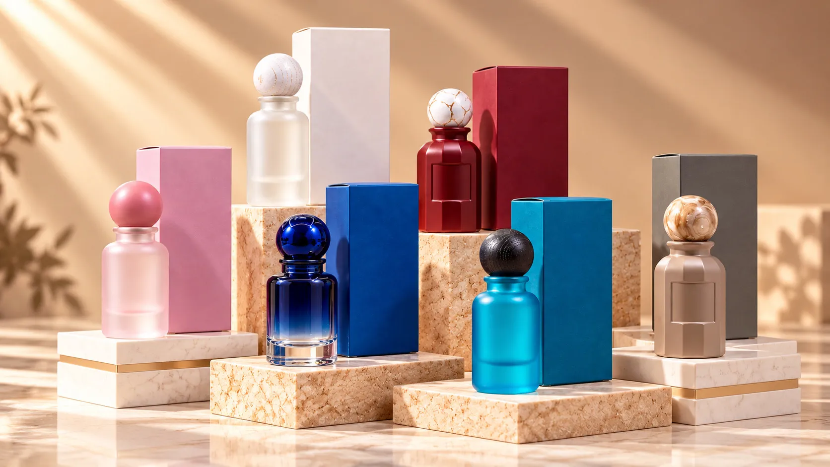 علب وزجاجات عطور فارغة